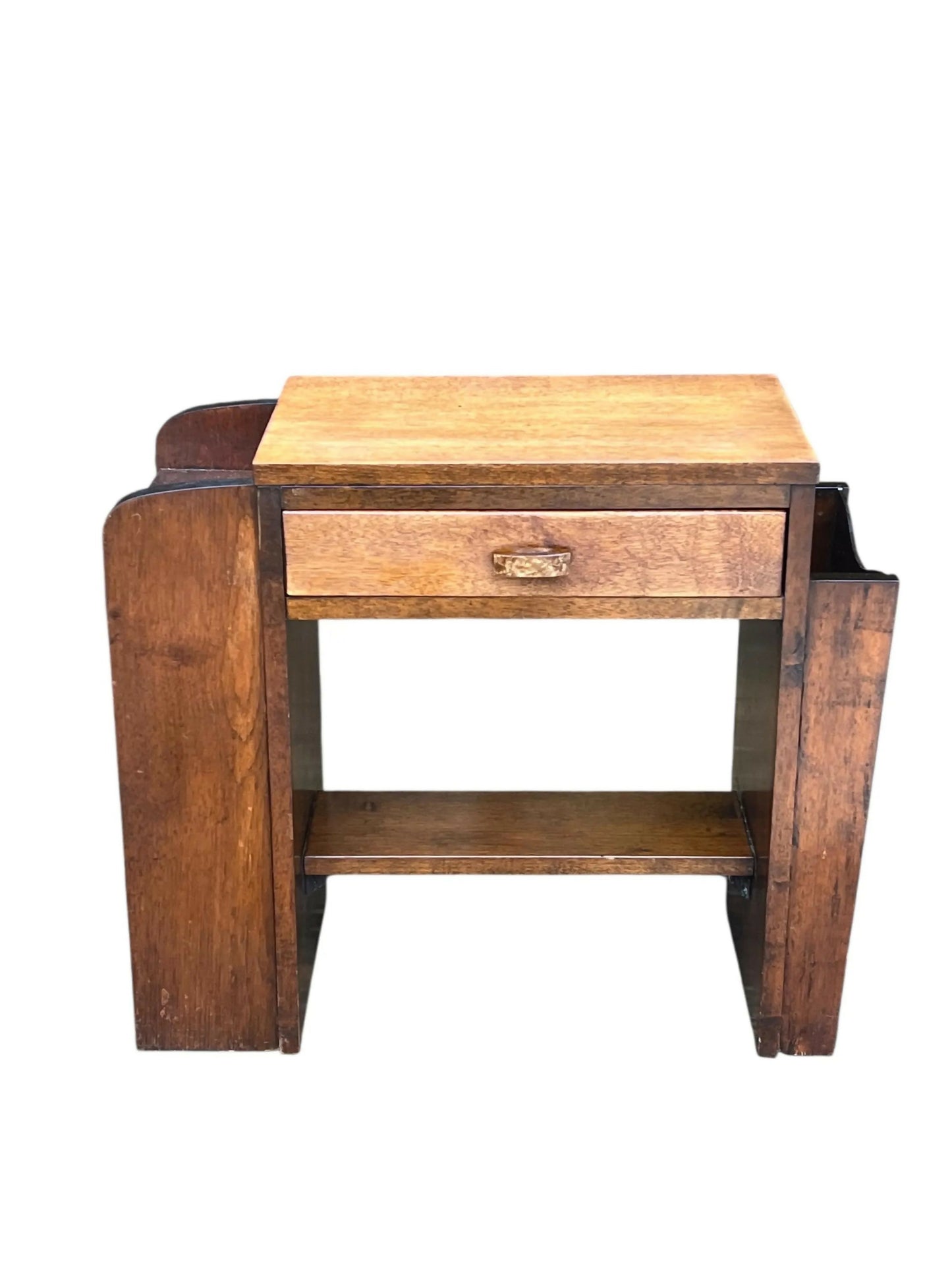 Antique Tawa wood Art Deco side table