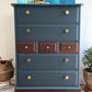 Stag Minstrel Chest of 7 Drawers upcycled in two tones Midcentury Modern