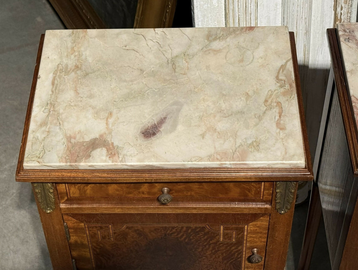 Lovely Pair French Bedside Cabinets
