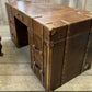 Luxury Hand Dyed Colonial Style Leather Office Desk
