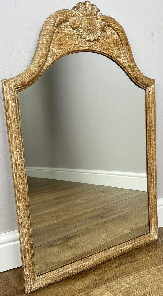 Mirror Vintage French Shabby Chic Oak Decorative Frame Wall Mirror LOT 6273