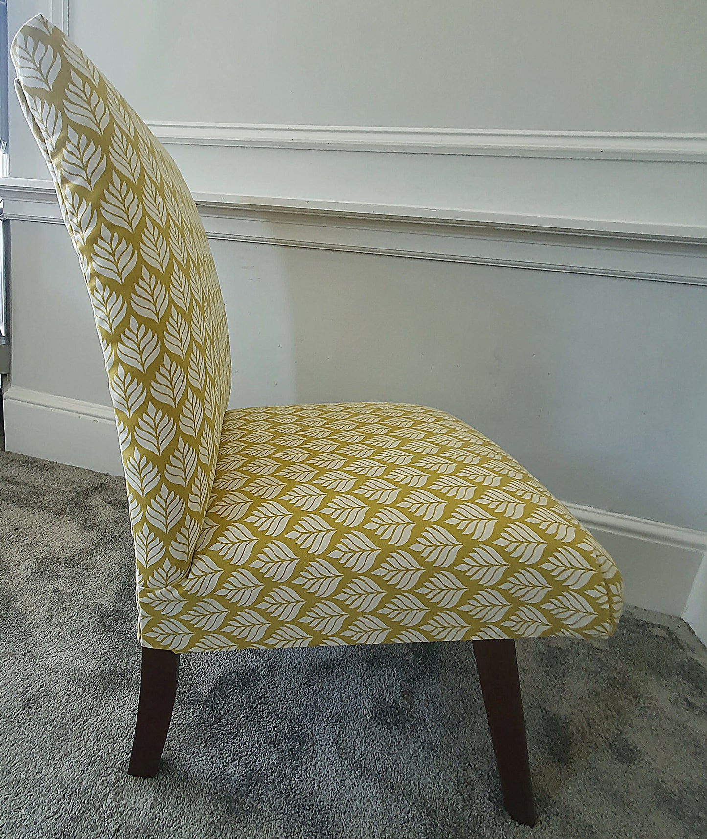 Slipper Chair Mid Century 1950s. Reupholstered In 100% Cotton Canvas. Ex Condition