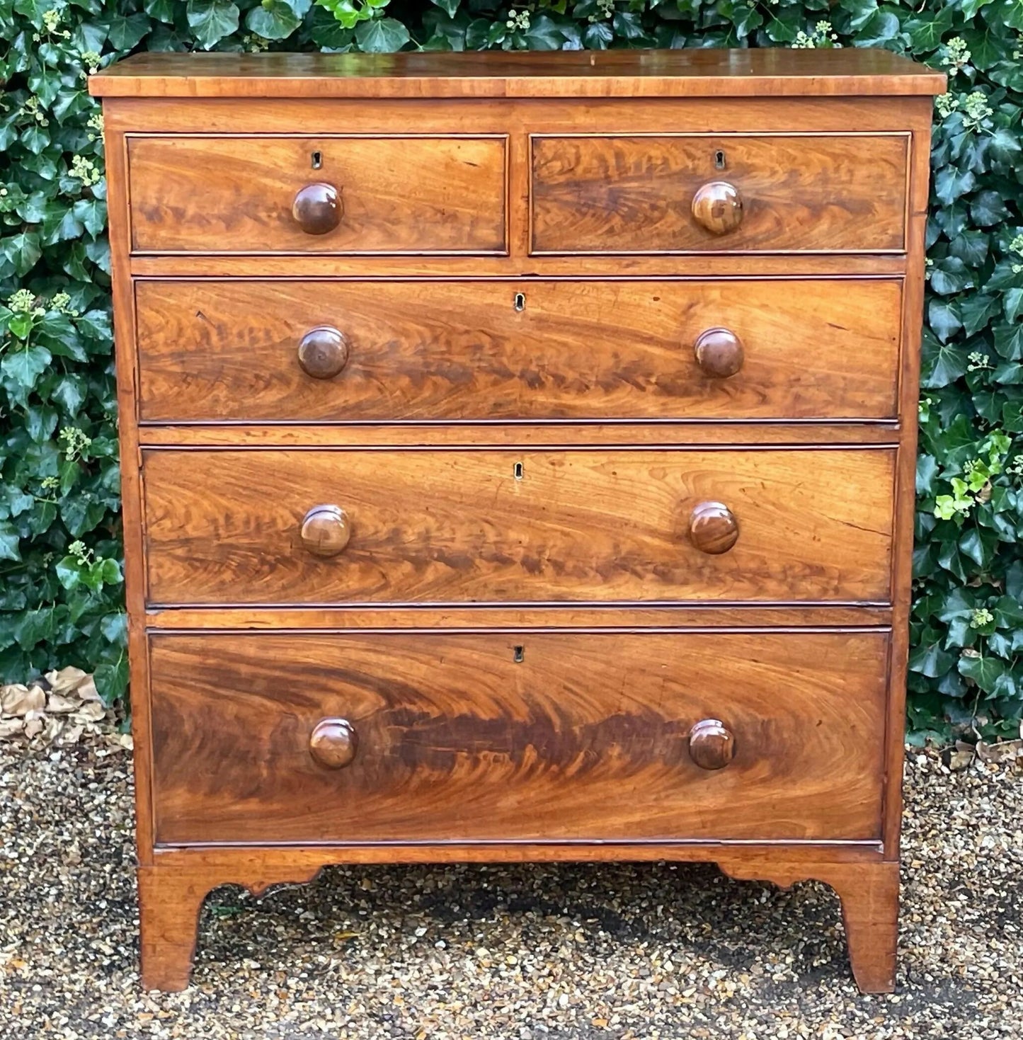 Vintage Georgian Tallboy Mahogany Chest Of Drawers