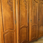 Wardrobe Vintage French Louis XVI Style Oak Four Door Carved Armoire LOT 6491