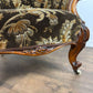 Victorian Upholstered Armchair on Castors