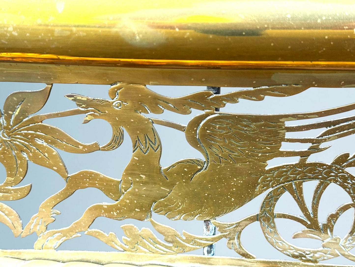 Large 19th Century Brass Fender
