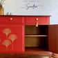 Midcentury Striking Stag Minstrel Mahogany Sideboard