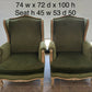 Extremely Comfortable Pair French Wing Back Arm Chairs