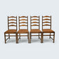 6 Ercol Dining Chairs 1970s Ladderback Drop On Seats Blue Label FREE UK Delivery
