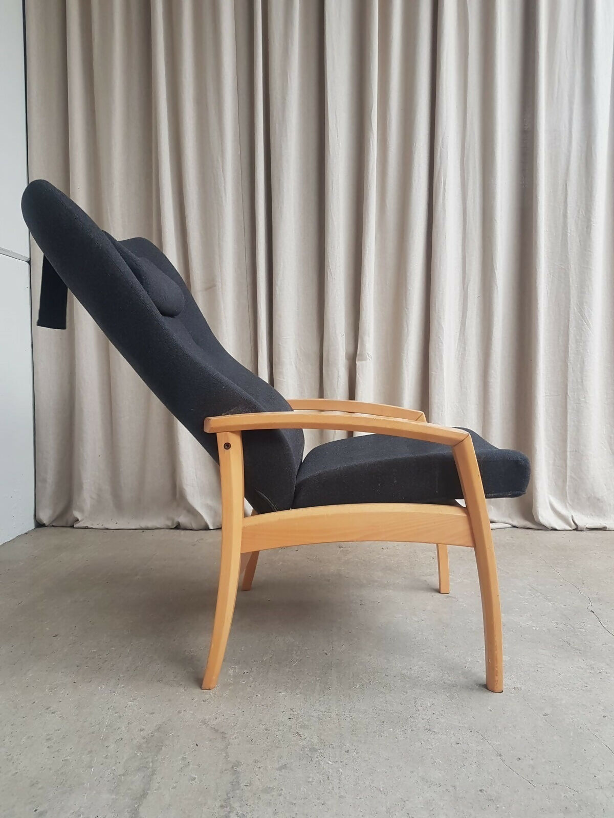 Vintage Mid Century Design Danish Beech Recliner Chair Farstrup Scandi Retro R266