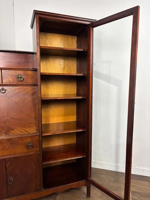 Edwardian Mahogany Bureau Bookcase – Waring & Gillow Style