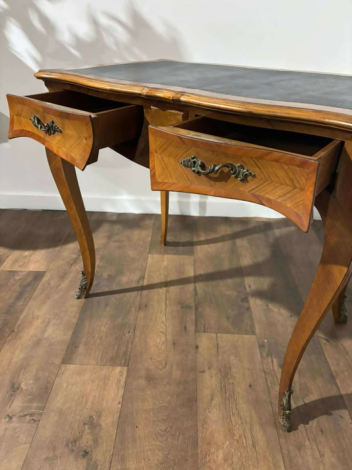 Reproduction Kingwood Marquetry Inlaid Bureau Plat