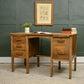 Vintage Oak Kneehole Desk - 1940s - Great Patina