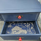 Luxe Navy Blue Hand Painted Stag Minstrel Classic Vintage Dressing Table Desk