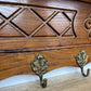 Coat Rack Vintage French Oak Wall Mounted 6 Hooks Carved Rack Hanger LOT 6208