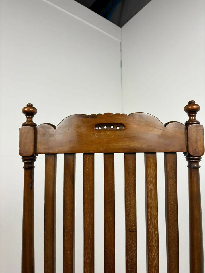 Reproduction Bar Back Mahogany Framed Armchair