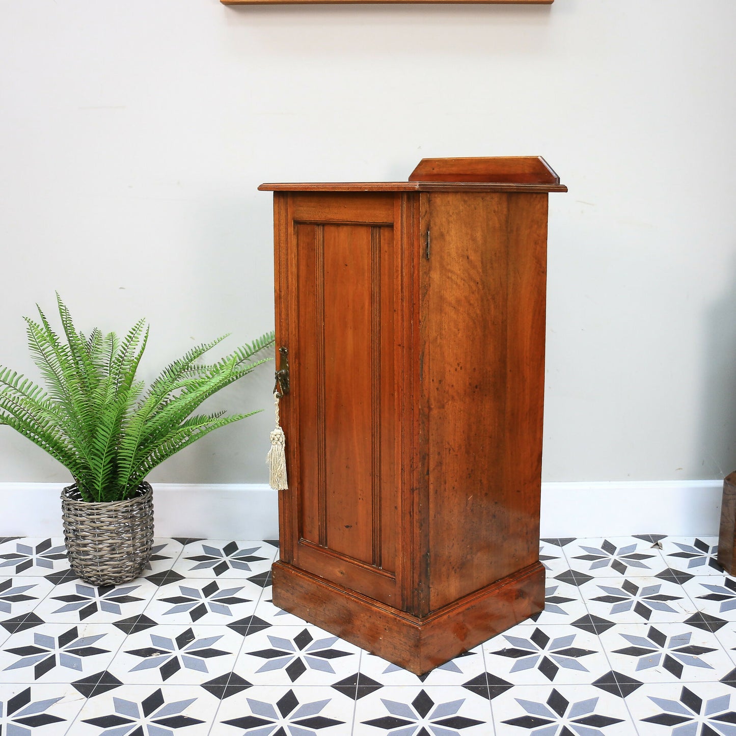 Antique Bedside Cabinet Pot Cupboard Late Victorian Mahogany