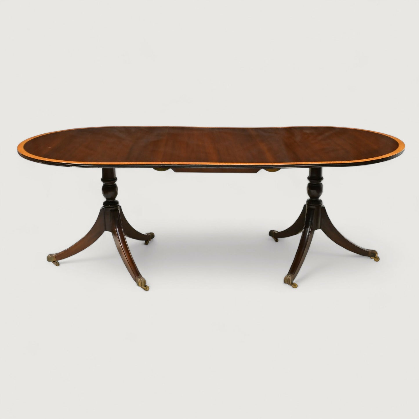 Regency Style Dining Table Mahogany D End Twin Pedestal Seats 8 FREE UK Delivery. SBR10853/2108E