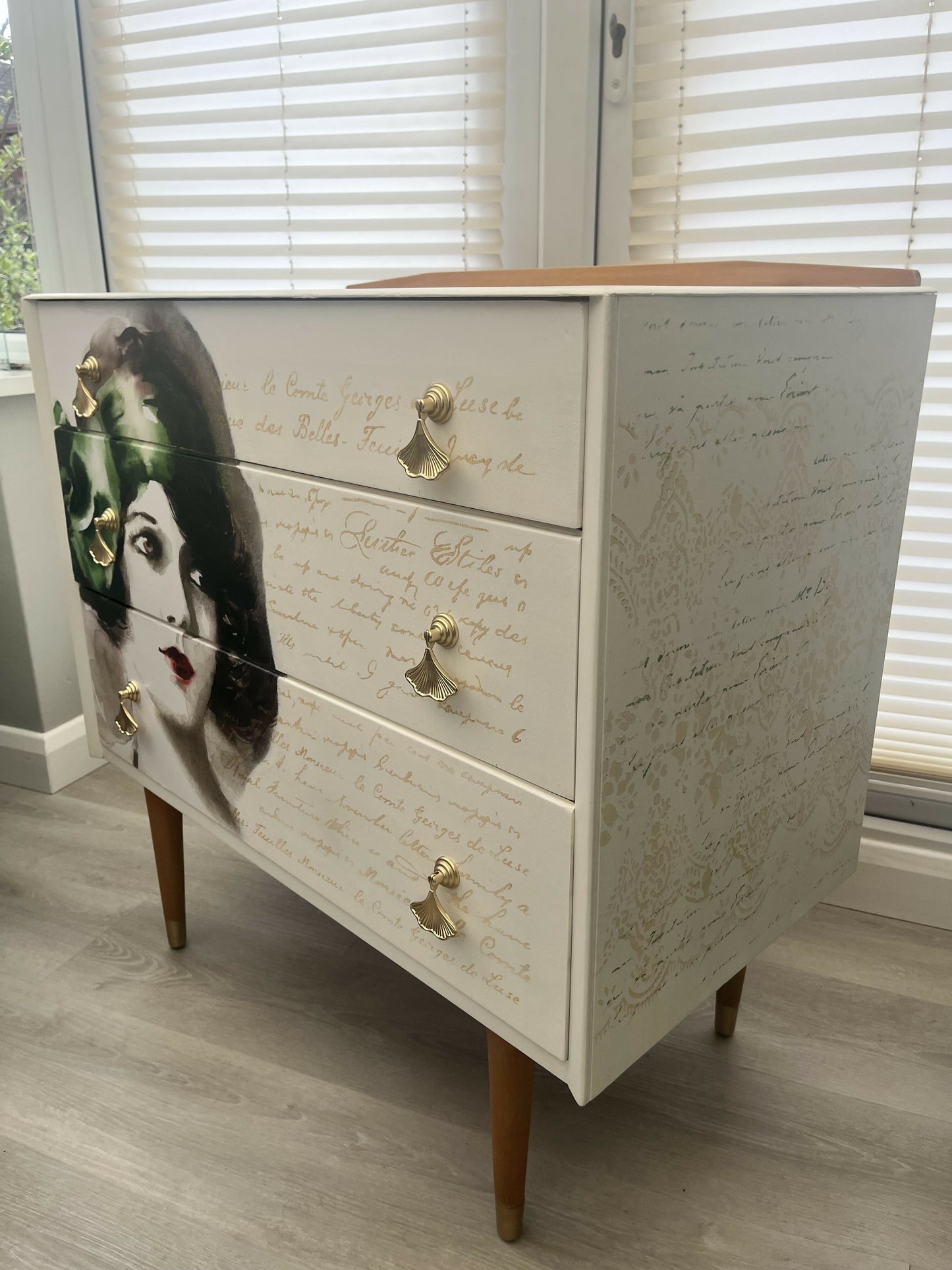 Vintage upcycled Chest of drawers