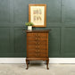 Mahogany Sheet Music Cabinet with Drop Down Front Drawers