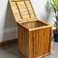 Mid century bamboo and Rattan storage box / side table