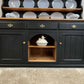 Painted Black upcycled Pine country farmhouse large 2 DOOR Welsh Dresser.