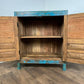 Vintage Indian Reclaimed Wooden Blue Rustic Cupboard