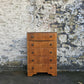Vintage Chest Of Drawers Cabinet Oak Five Drawer Super Proportions Beautiful Detailing