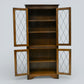 Old Charm Tall Bookcase Display Cabinet 4 Shelves Light Oak FREE UK Delivery*
