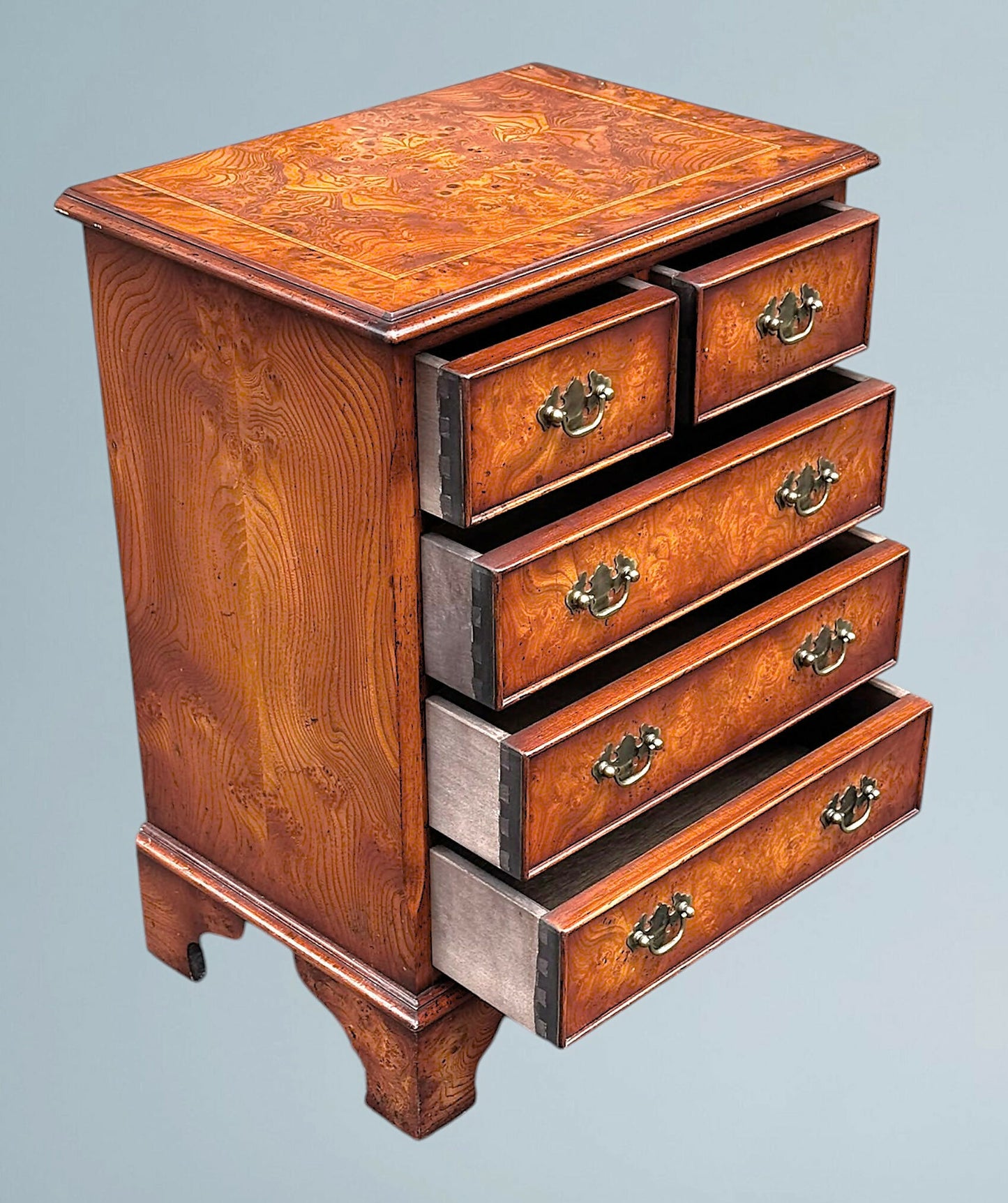 Small Figured Walnut Chest of Drawers