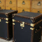 Vintage Black Millerain Handmade End tables - English bespoke storage trunks