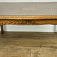 Coffee Table Vintage French Style Oak Carved Glass Top Side Table LOT 6310