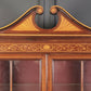 Marquetry Inlaid Mahogany Glazed Vintage Display Cabinet