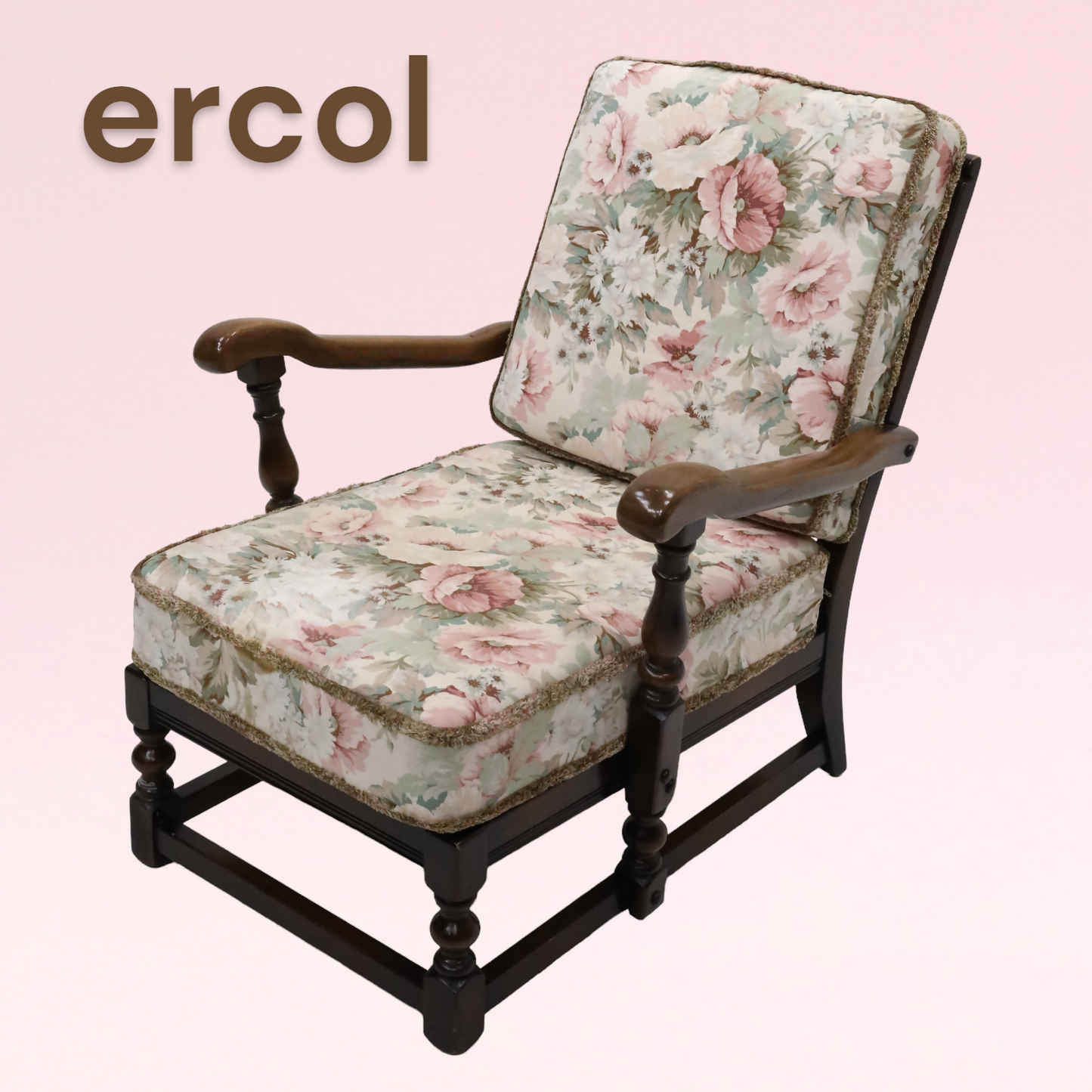 Ercol Windsor Easy Chair Model 445 1970s Blue Label FREE UK Delivery. SBR9390/2407D