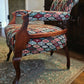 Antique Chair / Tub / Captains Chair on castors Rebuilt and Reupholstered