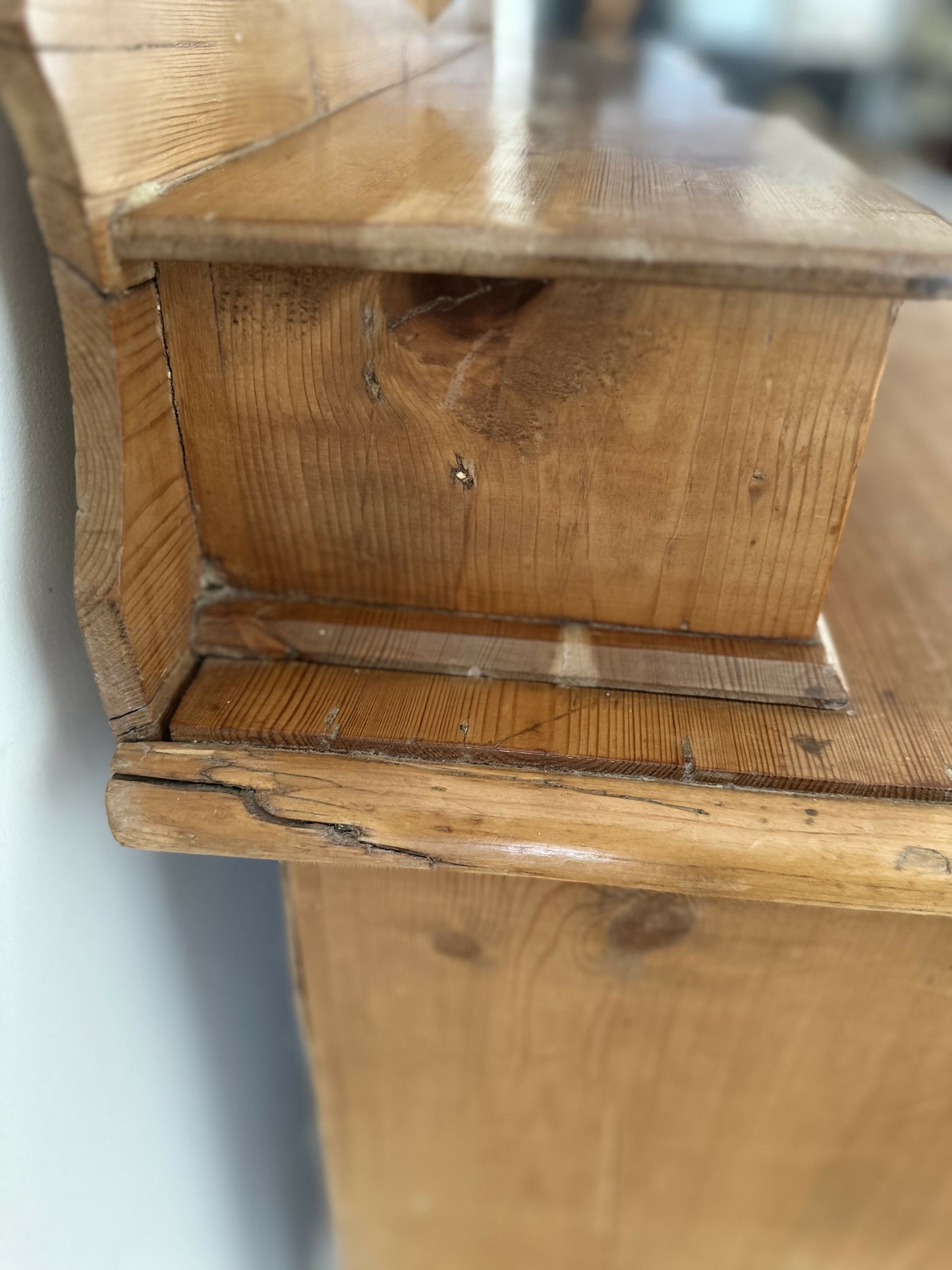 Antique Victorian Pine Sideboard, Rustic Chiffonier, Vintage Dresser, Old Patina Storage Cabinet, English Country Farmhouse Furniture