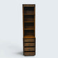 Old Charm Narrow Bookcase 4 Drawers 3 Shelves Light Oak FREE UK Delivery*