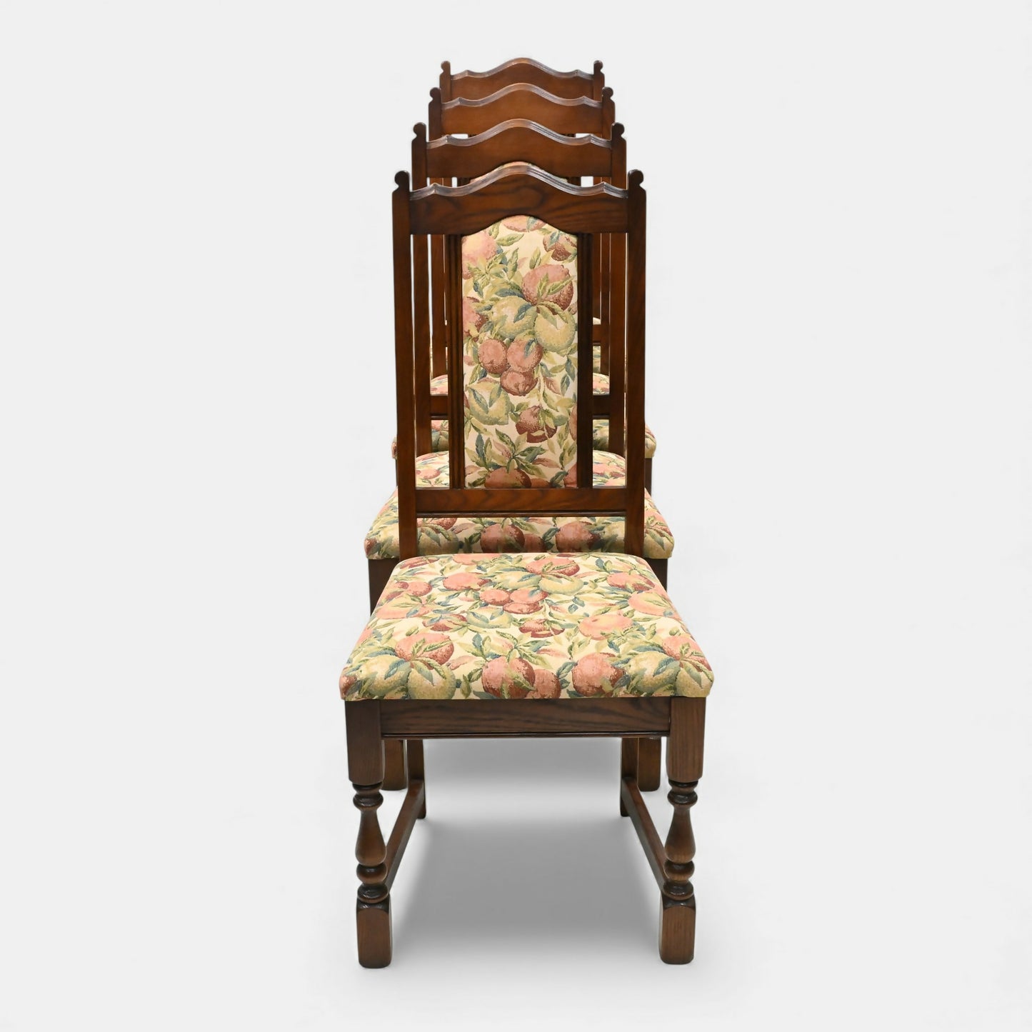 4 Old Charm Dining Chairs Lancaster Oak Tudor Brown Finish FREE UK Delivery*