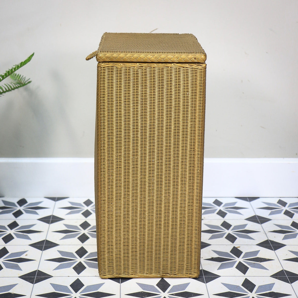 Lloyd Loom Lusty Linen Laundry Bin Basket in Gold
