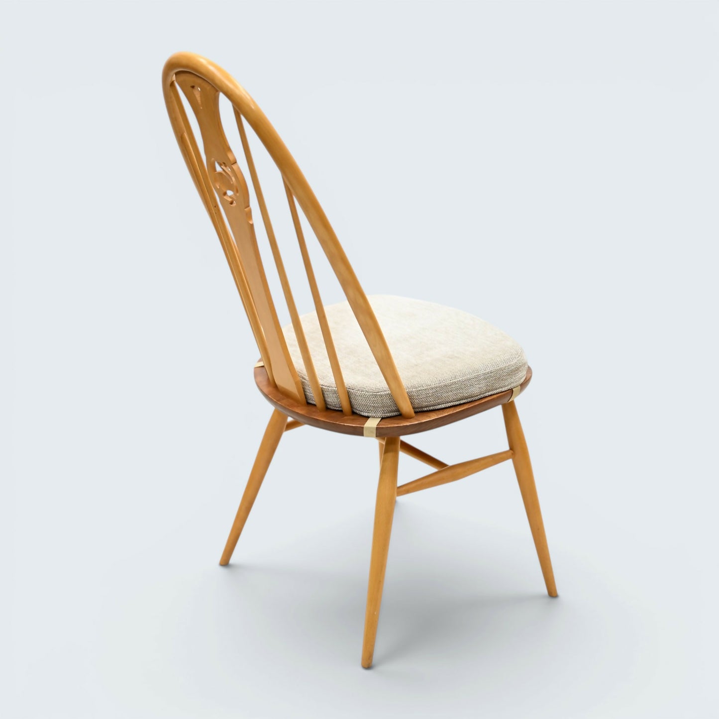 4 Ercol Swan Bow Back Dining Chairs Windsor Bow Light Finish FREE UK Delivery*
