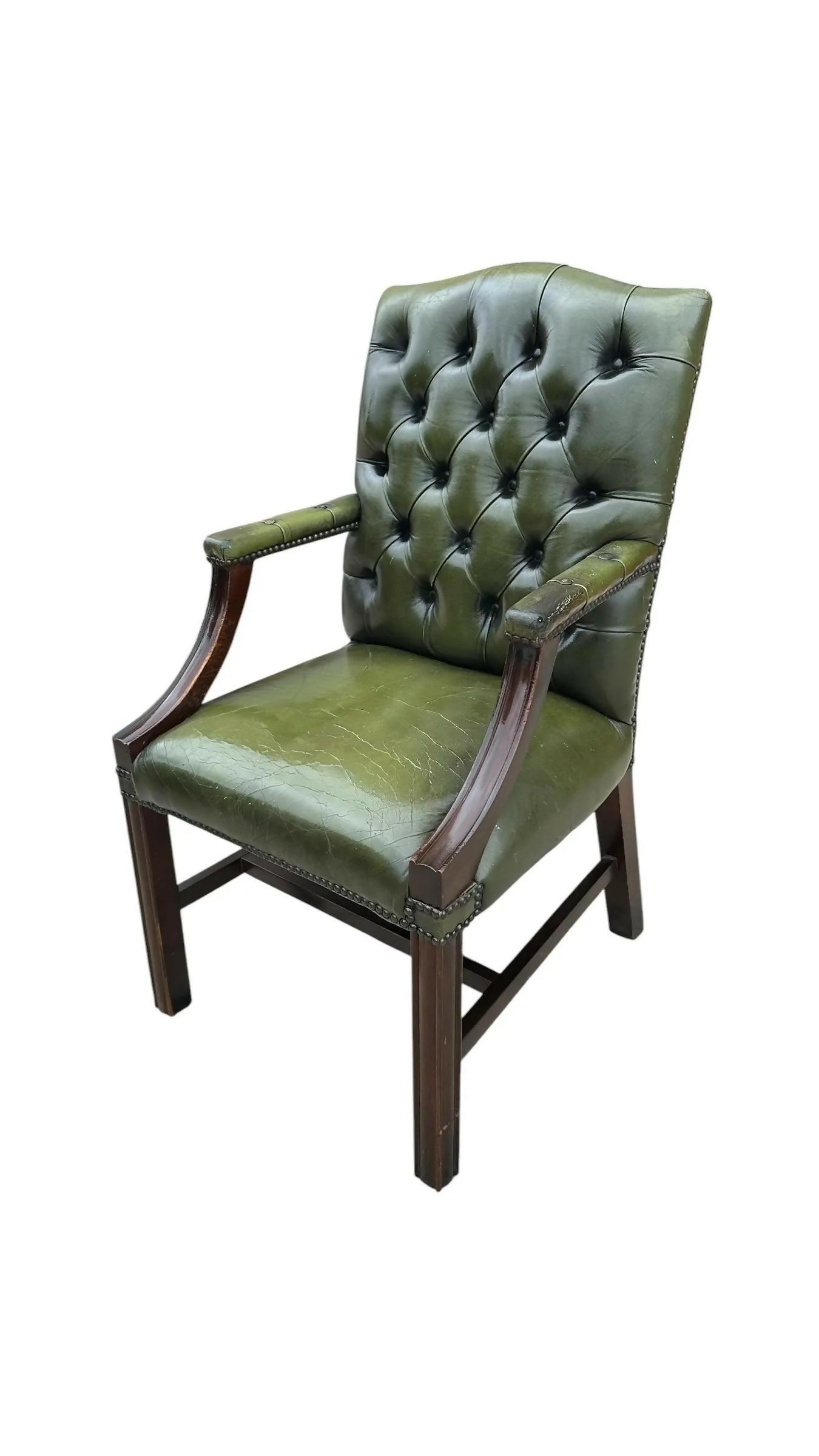 Vintage leather Gainsborough Georgian style desk chair