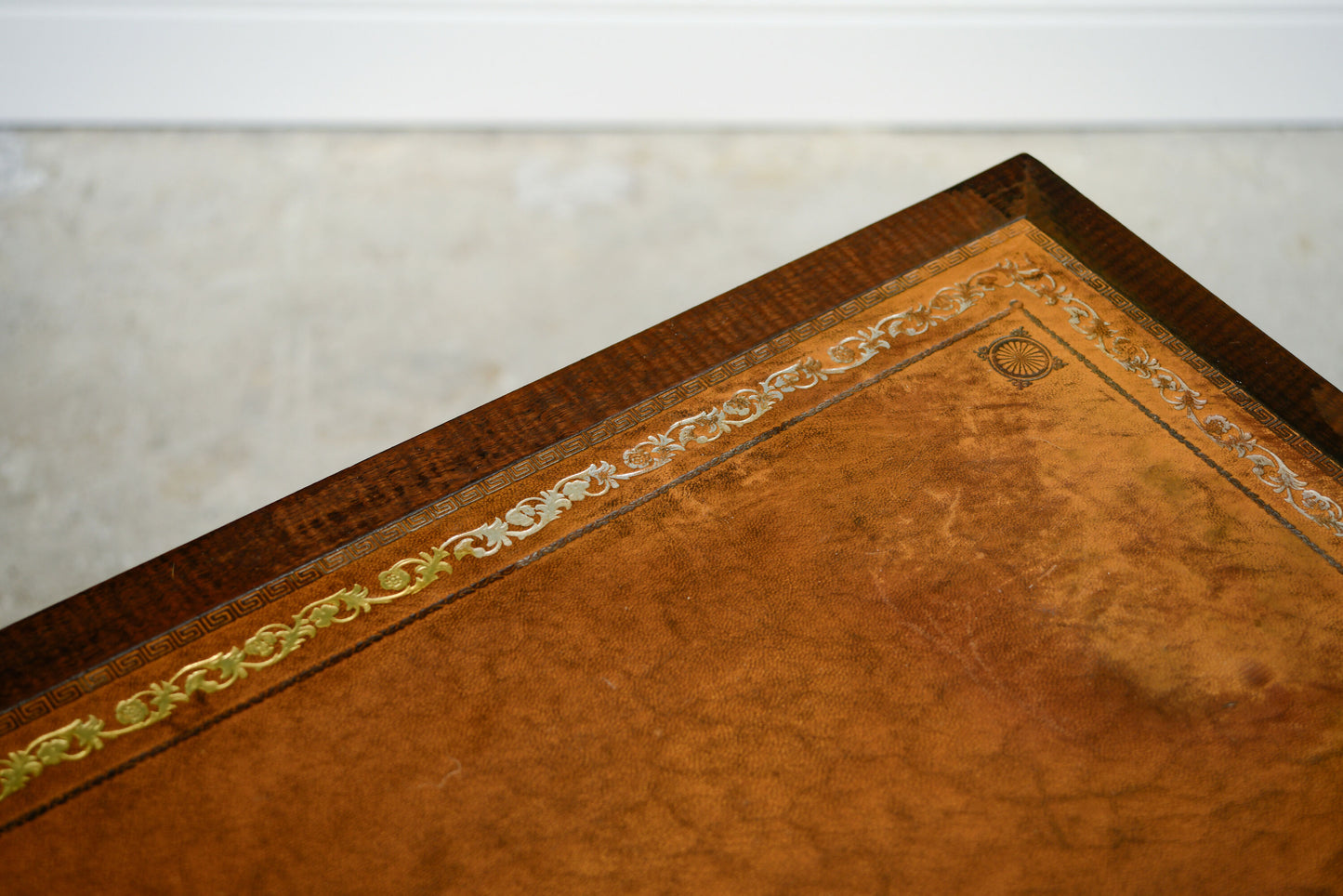 Georgian Style Mahogany Writing Desk with Leather Top