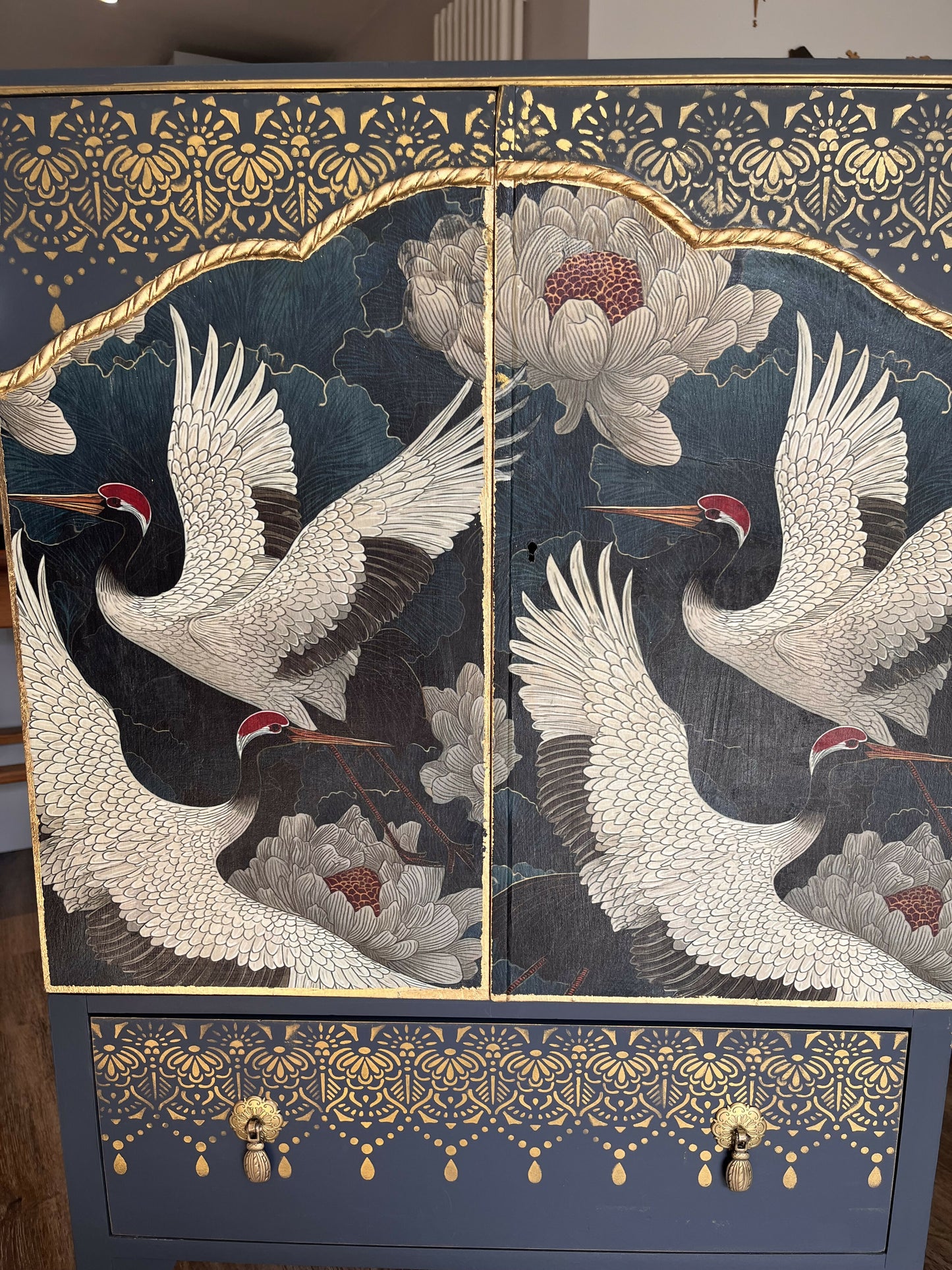 Hand Painted Drinks Cabinet