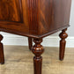 Pair of Bedside Tables Antique Walnut Marble Top Nightstands Cabinets LOT 6223