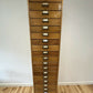 Mid Century Oak Filing Cabinet Tall Chest Drawers Vintage Haberdashery Collectors Archive