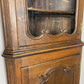 Bookcase Vintage French Style Oak Display Cabinet Carved Sideboard LOT 6262