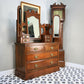 Antique Dressing Table Edwardian Mahogany Triple Mirror 1910