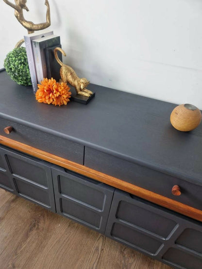 mid century nathan sideboard, cocktail cabinet ,drinks cabinet, tv media unit, hifi cabinet