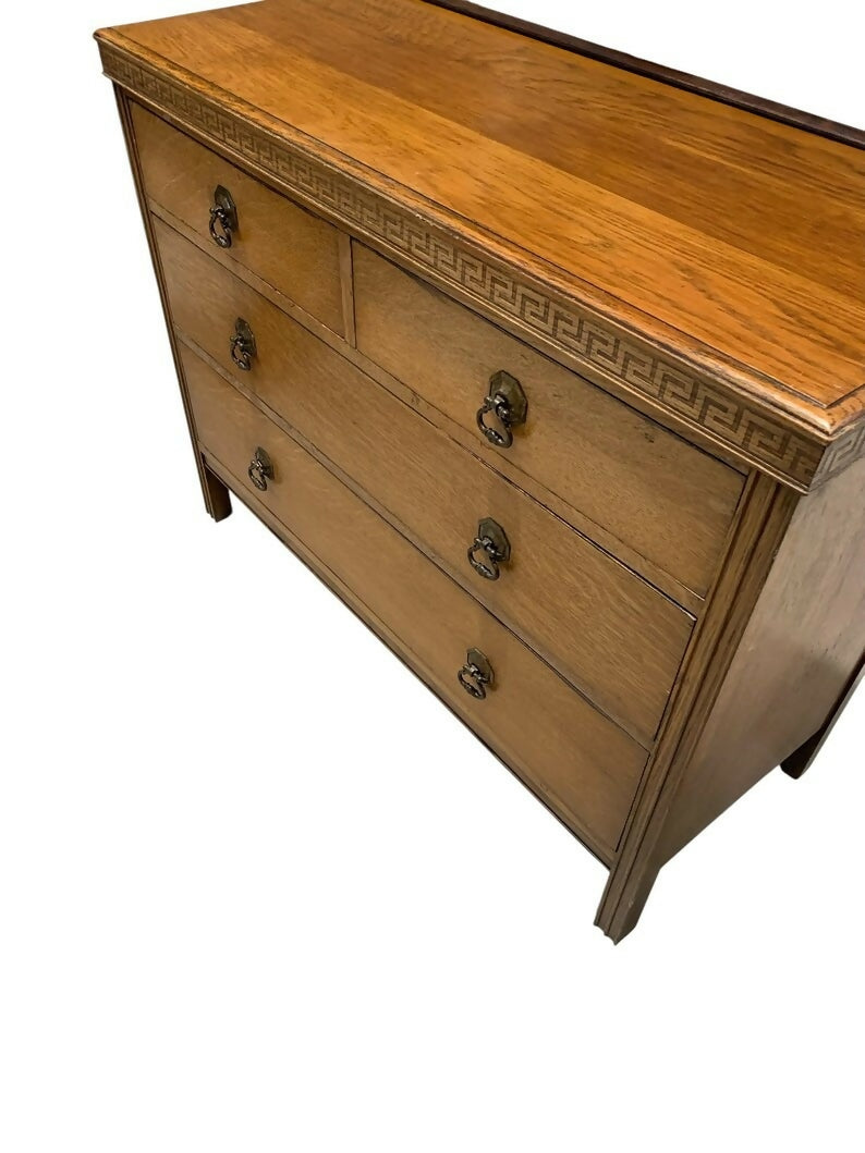Antique Oak Art Deco period chest drawers