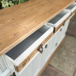 Oak Vintage Sideboard / painted furniture / Up cycled furniture / Handmade / Repurposed / Vintage / Farmhouse